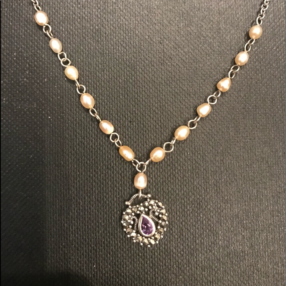 Pearl and Amethyst Necklace